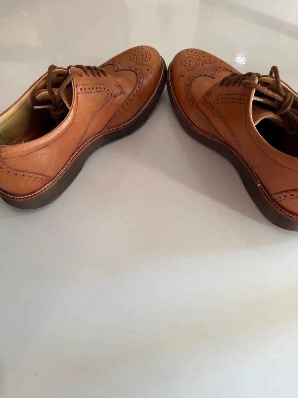 SAMUEL HUBBARD - Whiskey Brown Tipping Point Oxford Shoe-10